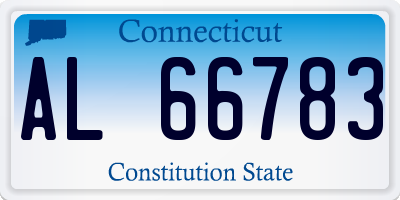 CT license plate AL66783
