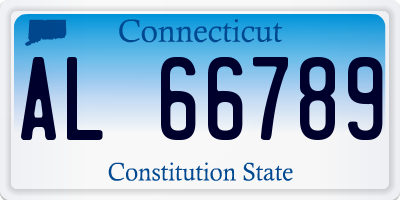 CT license plate AL66789
