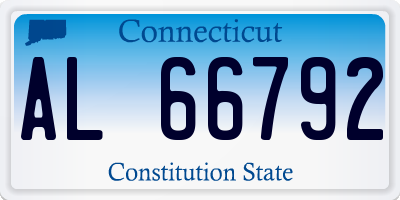 CT license plate AL66792