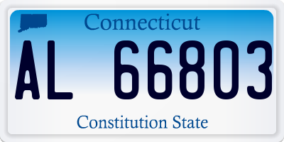 CT license plate AL66803