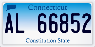 CT license plate AL66852