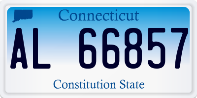 CT license plate AL66857