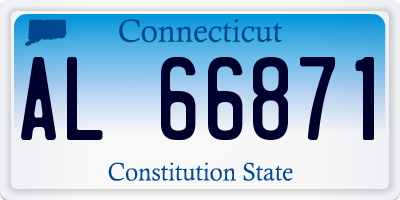 CT license plate AL66871