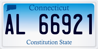 CT license plate AL66921