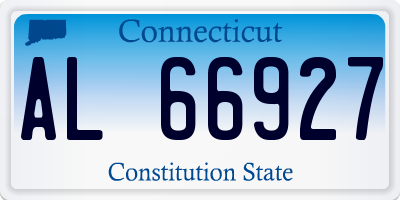CT license plate AL66927