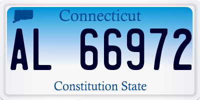 CT license plate AL66972
