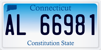 CT license plate AL66981