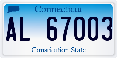 CT license plate AL67003