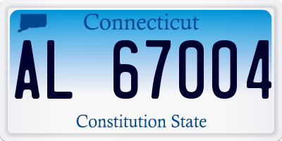 CT license plate AL67004