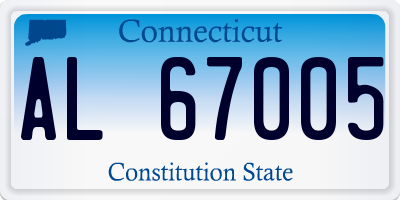 CT license plate AL67005