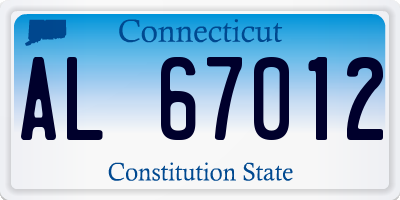 CT license plate AL67012