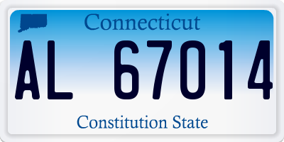 CT license plate AL67014