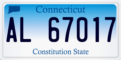CT license plate AL67017