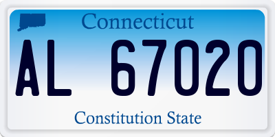 CT license plate AL67020