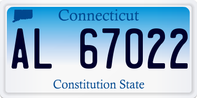 CT license plate AL67022