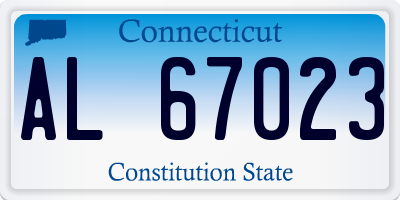 CT license plate AL67023