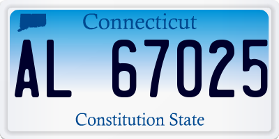 CT license plate AL67025