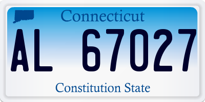 CT license plate AL67027
