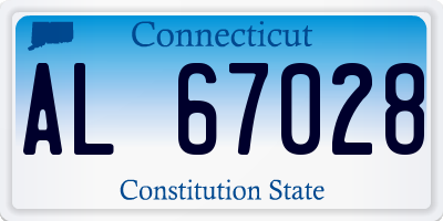 CT license plate AL67028