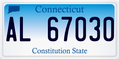 CT license plate AL67030