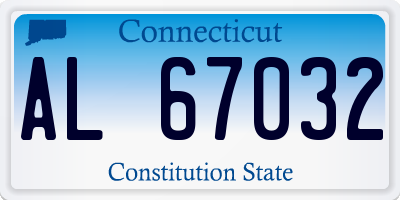 CT license plate AL67032