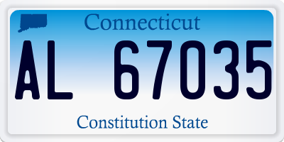 CT license plate AL67035
