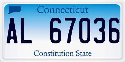 CT license plate AL67036