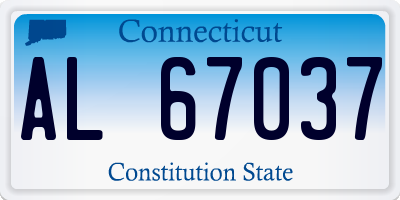 CT license plate AL67037
