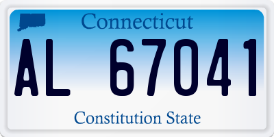 CT license plate AL67041