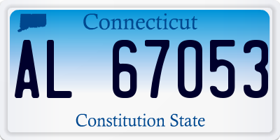 CT license plate AL67053