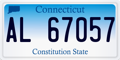 CT license plate AL67057