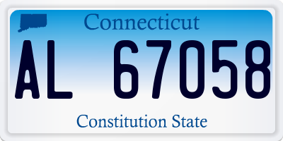 CT license plate AL67058