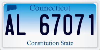 CT license plate AL67071