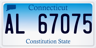 CT license plate AL67075