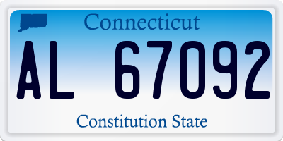 CT license plate AL67092