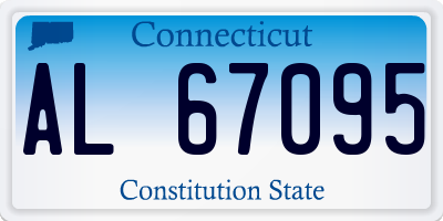 CT license plate AL67095