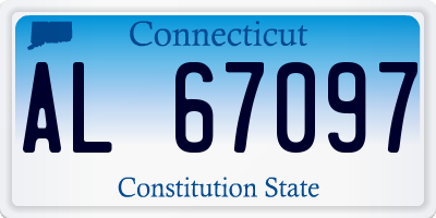CT license plate AL67097