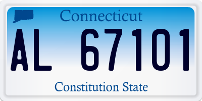 CT license plate AL67101