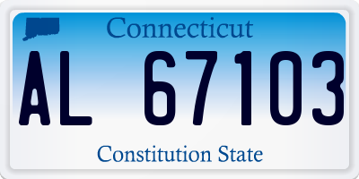 CT license plate AL67103