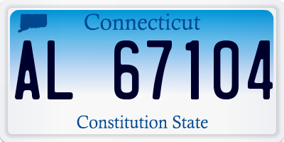 CT license plate AL67104