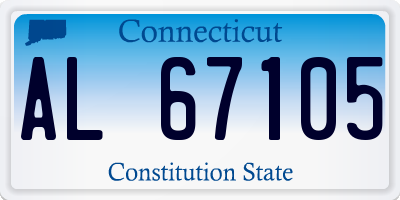CT license plate AL67105