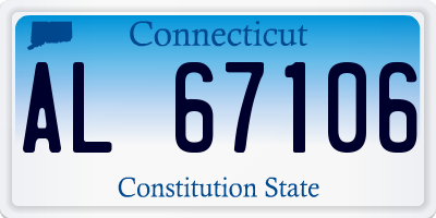CT license plate AL67106