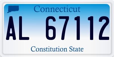 CT license plate AL67112