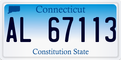CT license plate AL67113