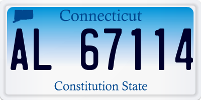 CT license plate AL67114