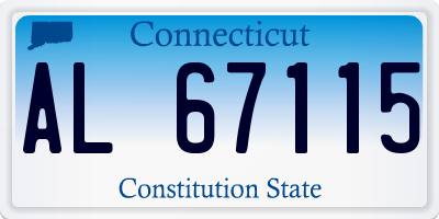 CT license plate AL67115