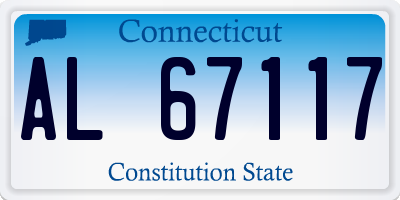 CT license plate AL67117