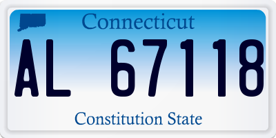 CT license plate AL67118