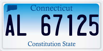 CT license plate AL67125