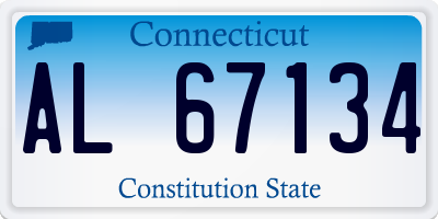 CT license plate AL67134